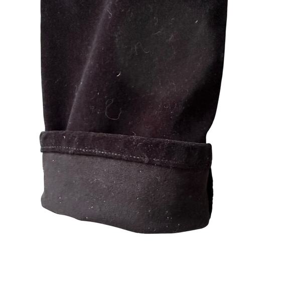 NYDJ Stretch Velvet Slim Pants, Size 0P/ 2-4 US, Black - Picture 5 of 7